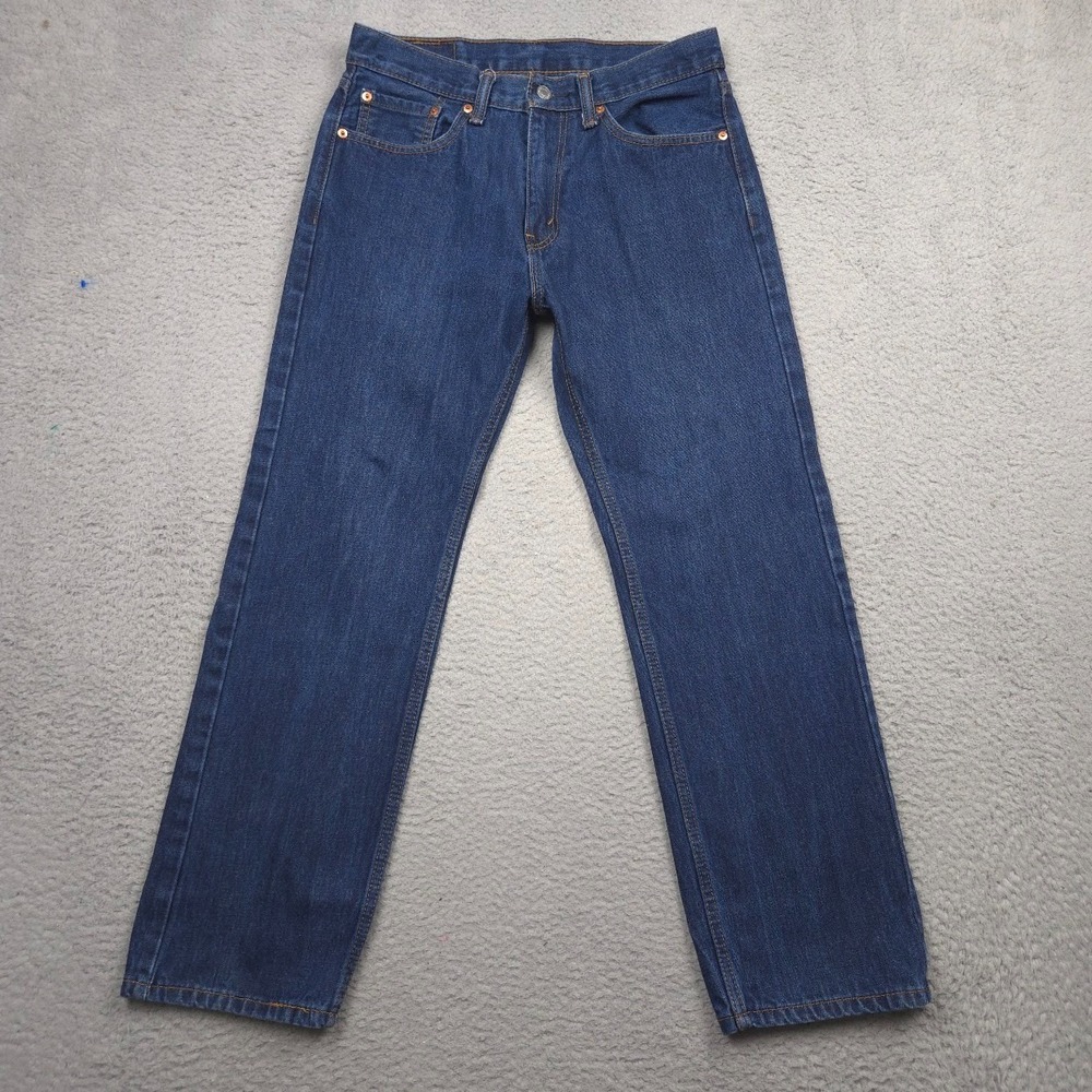 Levi's 505 Regular Fit Jeans Men 32x30 Blue Denim 100% Cotton Straight Leg